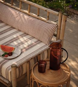 Otto Stripe Fabric by Jane Churchill Red