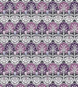 Ottoman Damask Fabric by William Yeoward Aubergine
