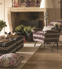 Ottoman Damask Fabric by William Yeoward Aubergine