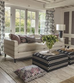 Ottoman Damask Fabric by William Yeoward Aubergine