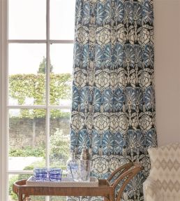 Ottoman Damask Fabric by William Yeoward Indigo