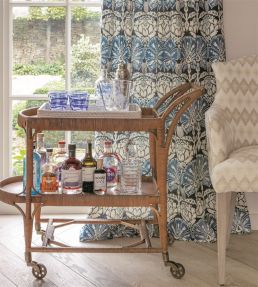 Ottoman Damask Fabric by William Yeoward Indigo
