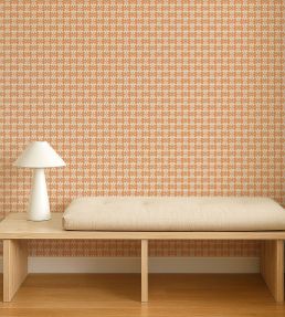 Owl & Butterfly Wallpaper by Scion Tangerine/Blush