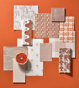 Owl & Butterfly Wallpaper by Scion Tangerine/Blush