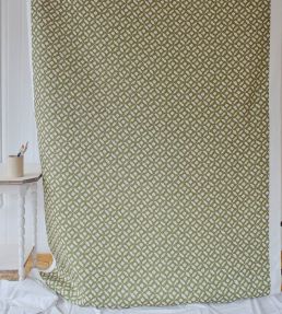 Oxalis Oak Fabric by Sophie Harpley Olive