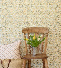 Oxalis Oak Fabric by Sophie Harpley Toffee