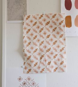 Oxalis Oak Fabric by Sophie Harpley Toffee