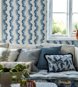 Oxbow Wallpaper by Sanderson Indigo