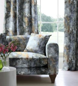 Oxidize Fabric by Arley House Silver / Beige