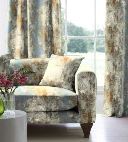 Oxidize Fabric by Arley House Slate / Cream