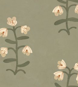 Pacific Blooming Wallpaper by Tres Tintas Green