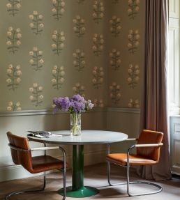 Pacific Blooming Wallpaper by Tres Tintas Green