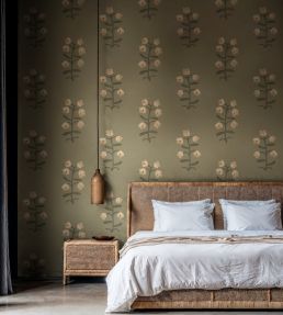Pacific Blooming Wallpaper by Tres Tintas Green