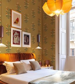 Pacific Blooming Wallpaper by Tres Tintas Ocher