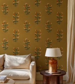 Pacific Blooming Wallpaper by Tres Tintas Ocher