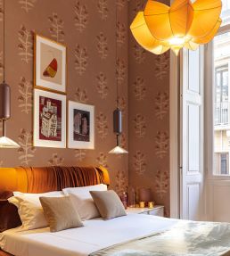 Pacific Blooming Wallpaper by Tres Tintas Red