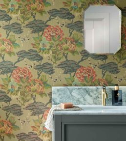Paeonia Wallpaper by 1838 Wallcoverings Lacquer