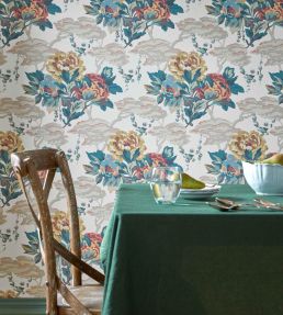 Paeonia Wallpaper by 1838 Wallcoverings Warm Sand