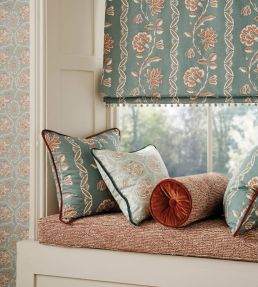 Bertin Fabric by Nina Campbell Indigo/Chocolate