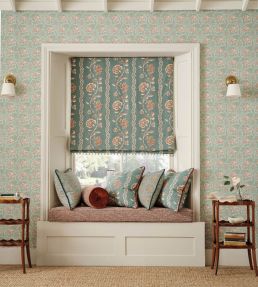 Bertin Fabric by Nina Campbell Indigo/Chocolate