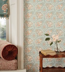 Pagelle Wallpaper by Nina Campbell Red