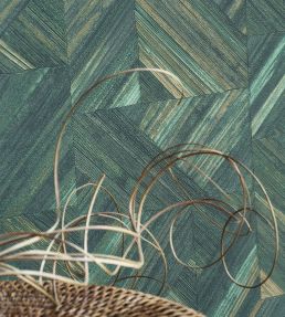 Paille Wallpaper by Casadeco Vert Canopee