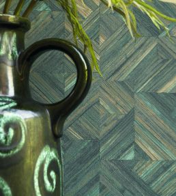 Paille Wallpaper by Casadeco Vert Canopee