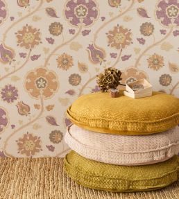 Indira Wallpaper by Eijffinger Cream/Orange
