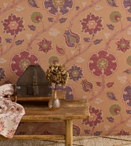Indira Wallpaper by Eijffinger Sand/Blue
