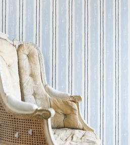 Painter's Stripe Wallpaper by Barneby Gates Blue
