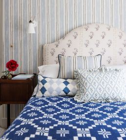 Painter's Stripe Cushion 51 x 33cm by Barneby Gates Blue