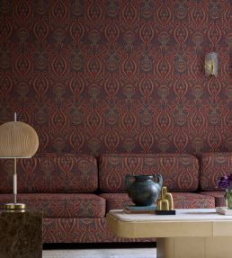 Paisley Fabric by Nobilis Burgundy