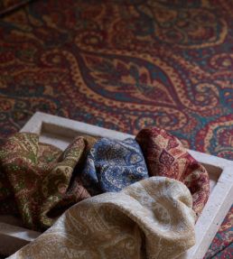 Paisley Fabric by Nobilis Burgundy