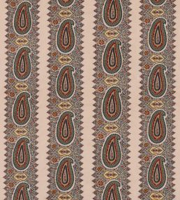 Paisley Stripe Fabric by Mulberry Home Indigo/Red