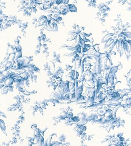 Palais De Chine Wallpaper by Casadeco Bleu Faience
