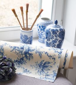 Palais De Chine Wallpaper by Casadeco Noir Fusain