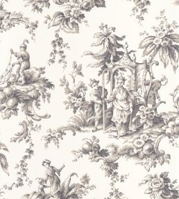 Palais De Chine Wallpaper by Casadeco Noir Fusain