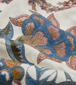Palampore Embroidery Fabric by Liberty Lapis