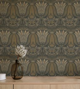 Palau Wallpaper by Tres Tintas Dark blue