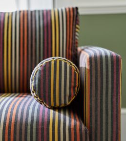 Palette Stripe Fabric by Ian Mankin Cinder