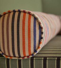 Palette Stripe Fabric by Ian Mankin Maple