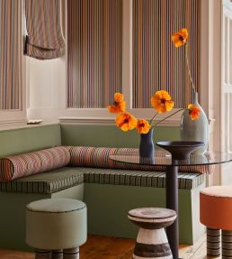 Palette Stripe Fabric by Ian Mankin Maple