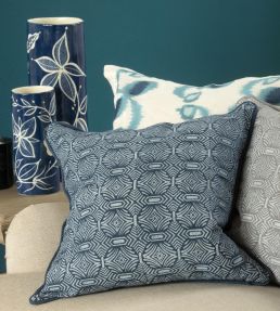 Pali Cushion 50 x 50cm by William Yeoward Indigo