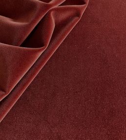 Palis Velvet Fabric by Ian Sanderson Russet