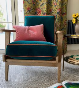 Palis Velvet Fabric by Ian Sanderson Russet
