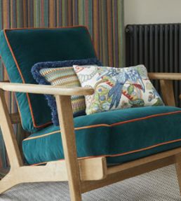 Palis Velvet Fabric by Ian Sanderson Russet