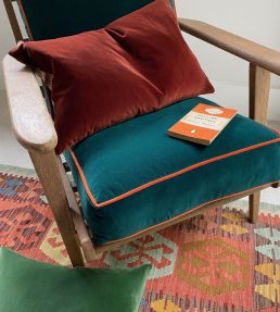 Palis Velvet Fabric by Ian Sanderson Russet