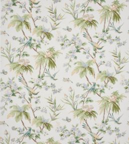 Palm Blossom Fabric by Colefax and Fowler Blue/Green