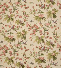 Palm Blossom Fabric by Colefax and Fowler Tomato/Olive