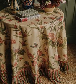 Palm Blossom Fabric by Colefax and Fowler Blue/Green